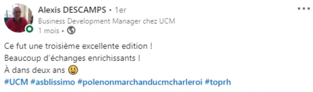 avis positif sur le salon